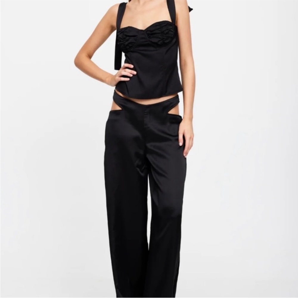 The Pia Mance x Lioness NWT Canyon Pant Satin Cutout Wide Leg